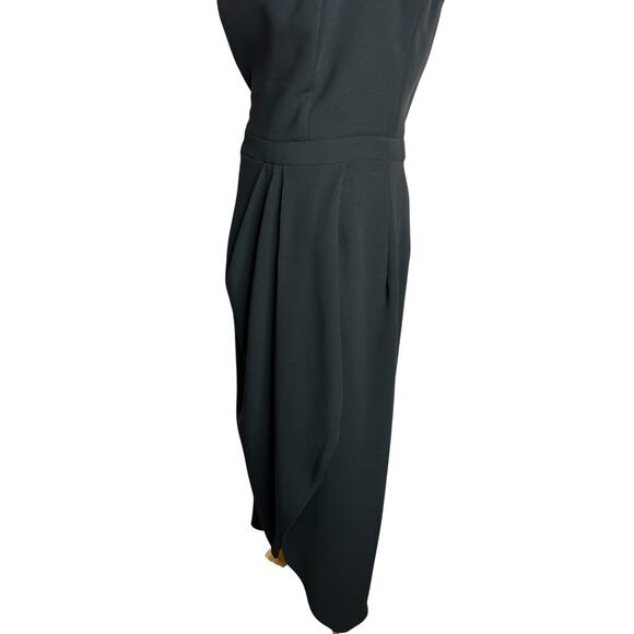 BHLDN Anthropologie Thompson Black Off Shoulder Crepe Dress Plus Size 14 - Picture 7 of 12